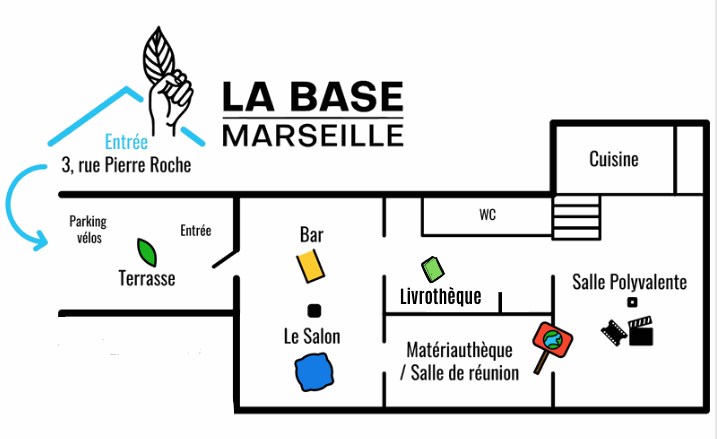Carte des locaux de La Base Marseille Carte des locaux de La Base Marseille